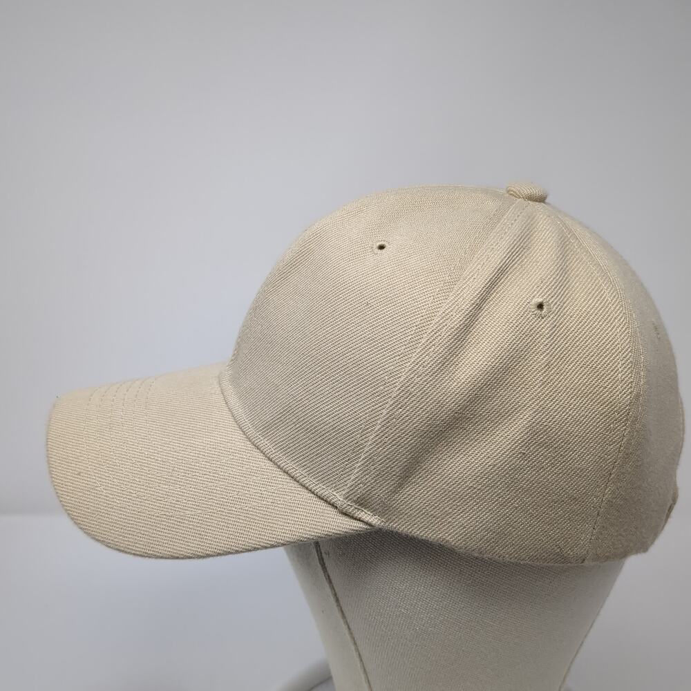 Unbranded Strapback Hat Solid One Size Beige Adju… - image 3